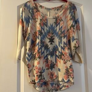 Asymmetric Top Bat Wing Aztec XS GUC